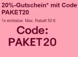 Ebay: 20 Prozent Rabatt für Spielzeug, Deko, Mode und mehr