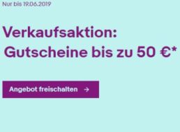 Ebay: Gutscheine im Wert von bis zu 50 Euro fürs Verkaufen