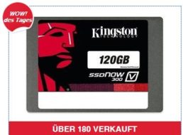 Ebay: Kingston SSDNow V300 mit 120 GByte für 49,90 Euro frei Haus