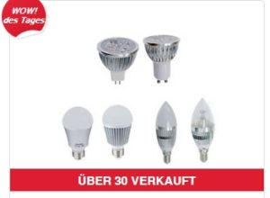 Drei bis fünf LED-Birnen für 18,99 Euro frei Haus