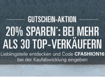 Ebay: Mode-Rabatt von 20 Prozent auf zahlreiche Top-Marken