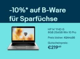 Ebay: B-Ware-Notebooks nochmals zehn Prozent billiger