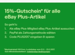 Ebay Plus: 15 Prozent Rabatt für drei Tage – auch für Bestandskunden