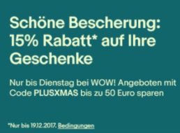 Ebay: 15 Prozent Geschenke-Rabatt für Plus-Kunden