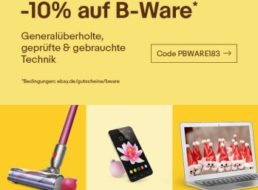 Ebay: Zehn Prozent Extra-Rabatt auf bereits reduzierte B-Ware