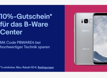 Ebay: 10 Prozent Rabatt auf bereits reduzierte B-Ware