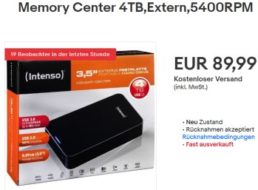 Ebay: Intenso Memory Center mit vier TByte für 89,99 Euro frei Haus