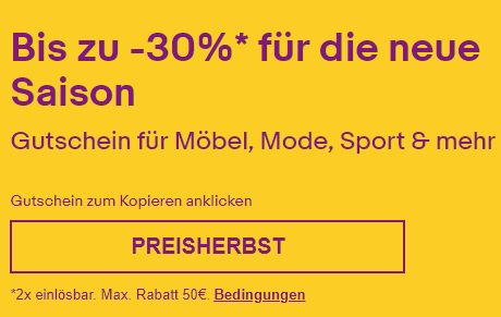 Ebay: 30 Prozent Rabatt auf Mode und Schuhe für eine Woche