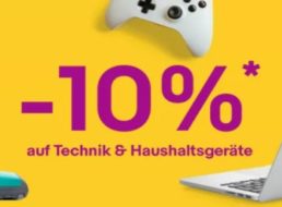 Ebay: 10 Prozent Rabatt auf ausgewählte Technikartikel bis Samstag morgen