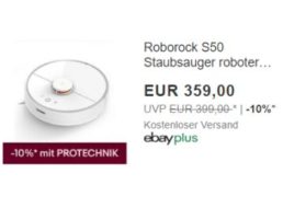 Ebay: Saugroboter mit Wischfunktion und Top-Bewertungen für 323,10 Euro