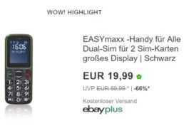 Ebay: Seniorenhandy mit SOS-Taste und zwei SIM-Slots für 17,99 Euro