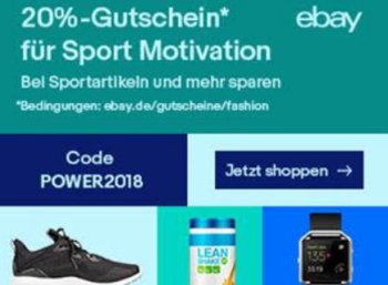 Ebay: 20 Prozent Rabatt auf Sportartikel für zwei Wochen