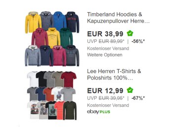 Timberland: Hoodies und Sweatshirts für 38,99 Euro frei Haus