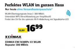 Conrad: WLAN-Repeater Edimax EW-7438RPn für 16,99 Euro frei Haus