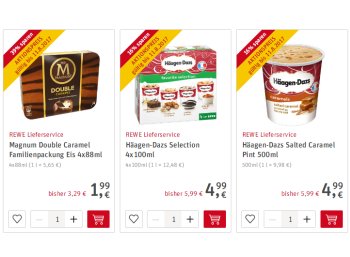 Rewe: Magnum und Häagen Dazs im Angebot, obendrein Extra-Punkte