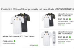 Knaller: EM-Trikot 2016 für 41,61 Euro frei Haus, Kindertrikot für 33,96 Euro