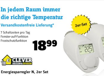 Heizkörperthermostat-Set eQ-3 für 18,99 Euro frei Haus