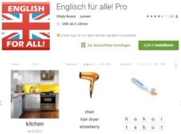 Gratis: App "Englisch für alle! Pro" bei Google Play zum Nulltarif