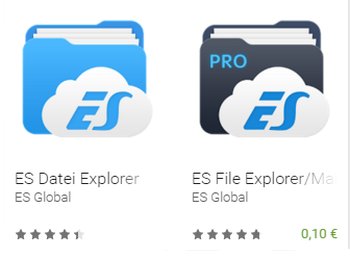 Android-App: "ES File Explorer/Manager Pro" für zehn Cent statt drei Euro