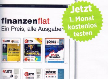 Gratis: Finanzen-Flat im Wert von 19,90 Euro für einen Monat kostenlos