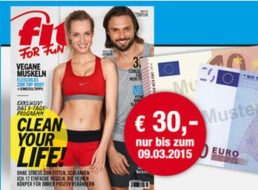 Fit for Fun: Jahresabo für 5,40 Euro durch Verrechnungsscheck