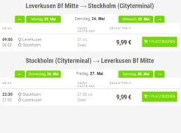 Flixbus: Schweden-Tickets für je 9,99 Euro bis zum 27. Mai