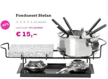 Mömax: Zwölfteiliges Fondueset Stefan für 18,95 Euro frei Haus