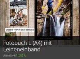 Groupon: Fotobuch mit Leineneinband und 30 A4-Seiten für 5,95 Euro frei Haus