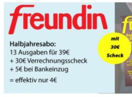 Freundin: 13 Ausgaben für zusammen vier Euro frei Haus