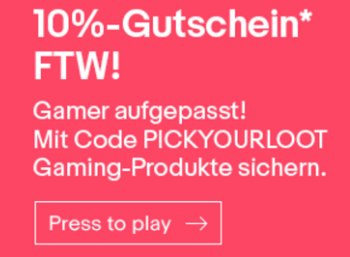 Ebay: Gaming-Artikel mit 10 Prozent Rabatt für wenige Tage