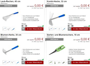 Druckerzubehoerde GartenSpezial mit zwlf Artikeln fr 0 Euro 