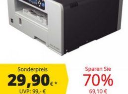 Comtech: Geljet-Drucker Ricoh Aficio SG 2100N für 29,90 Euro frei Haus