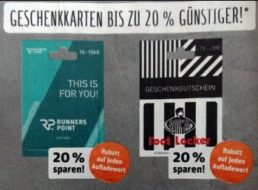 Rewe: Geschenkekarten für Starbucks & Co. mit bis zu 20 Prozent Rabatt