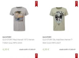 Glo Story: T-Shirts in über 50 Modellen für je 4,99 Euro frei Haus