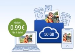 GMX: 50 GByte Cloudspeicher zum Jahrespreis von 99 Cent