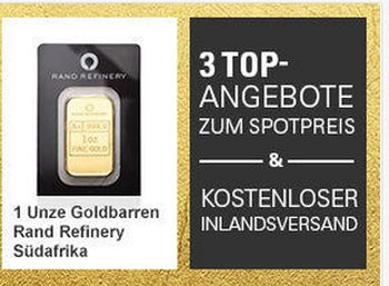 Gold zum Spotpreis mit Gratis-Versand für wenige Tage (Bild: Ebay.de)