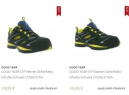 Goodyear: Sicherheitsschuhe für 34,99 bis 39,99 Euro frei Haus