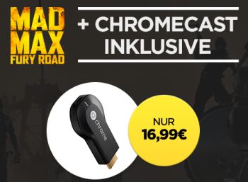 Google Chromecast inklusive "Mad Max Fury Road" für 16,99 Euro