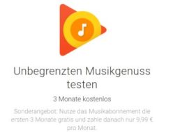 Gratis: Google Play Musik für 3 Monate zum Nulltarif