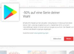 Google Play: 50 Prozent Rabatt auf eine Serie nach Wahl