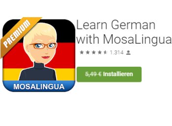 Gratis: App "Learn German with MosaLingua" im Wert von 5,49 Euro