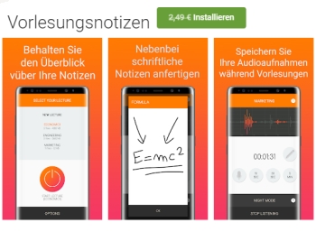 Gratis: App "Vorlesungsnotizen" für kurze Zeit zum Nulltarif