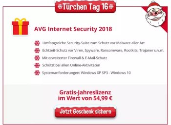 Gratis: AVG Internet Security 2017 heute bei Heise zum Nulltarif