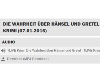 Gratis: Krimi-Hörspiel "Die Wahrheit über Hänsel und Gretel" zum Download