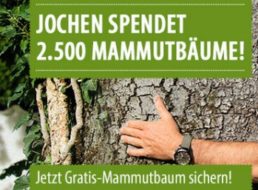 Gratis: Mammutbaum frei Haus via Jochen Schweizer