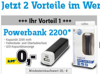 Gratis-Powerbank bei Conrad