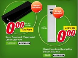 Gratis: Powerbank und kostenloser Versand bei Voelkner