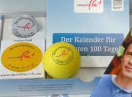 Gratis: Nichtraucher-Starterset der BZGA mit Pastillen und Relax-Ball