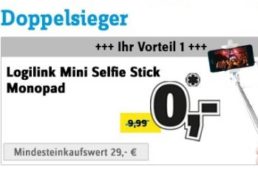 Conrad: Selfie-Stick ab 29 Euro Warenwert komplett gratis