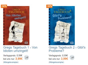 Terrashop: "Gregs Tagebuch" ab 3,99 Euro frei Haus, Fanartikel ab 2,99 Euro